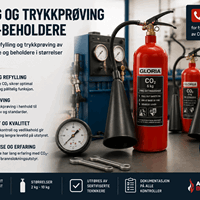 Fylling og trykkprøving av CO₂-beholdere