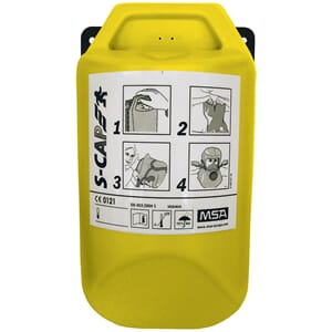 Fluktmaske - S-Cap i plastboks for vegg