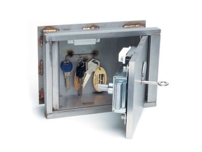 Nøkkelsafe retangulær for brannvarslingsanlegg