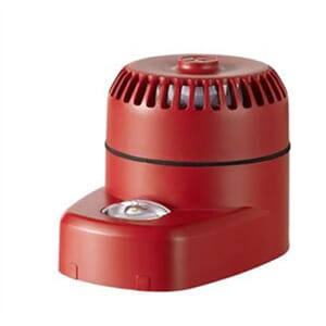 Utendørs rød kombinert sirene/strobelys