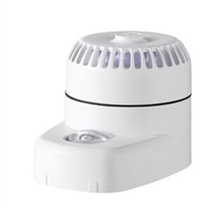 Utendørs hvit kombinert sirene/strobelys