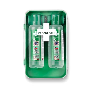 Cederroth Øyedusjkabinett m/2 øyeskylleflasker, 500 ml.