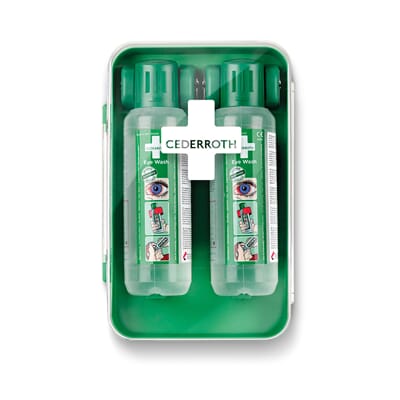 Cederroth Øyedusjkabinett m/2 øyeskylleflasker, 500 ml.