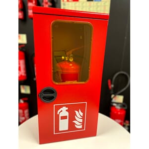 Metallskap for håndslukker m/vindu, 6kg