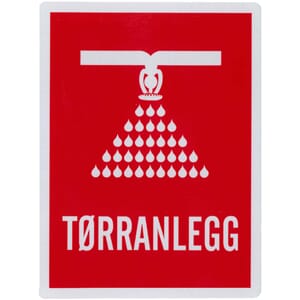 Sprinkler, Refleks -Tørranlegg, 15x20cm Alu