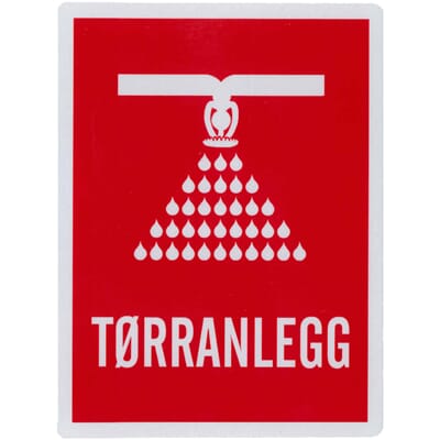 Sprinkler, Refleks -Tørranlegg, 15x20cm Alu