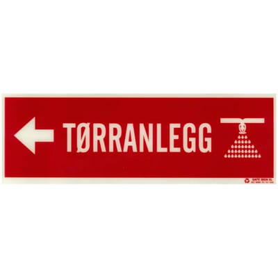 Sprinkler Pil V -Tørranlegg, 30x10cm PET