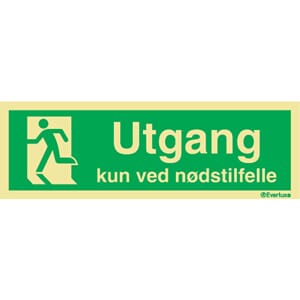 Utgang - Kun ved nødstilfelle