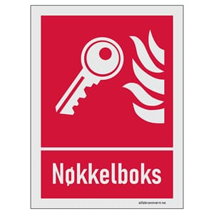 Nøkkelboks - 30x20 cm., refl. pvc