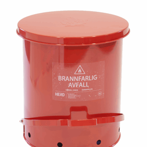 Brannsikker beholder, 80 ltr.