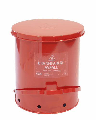 Brannsikker beholder, 80 ltr.