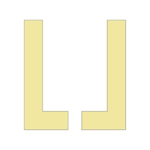 LLL - Markerings-L for trapp,  4 stk.