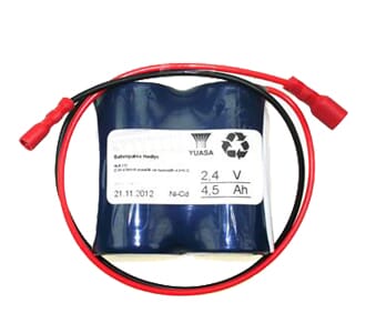 Batteripakke 2445-212, (2,4V-4,5Ah-R-/35 cm ledning)