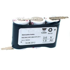 Batteripakke 3618-304, (3,6V - 1,8Ah - R - Fl. +- 4,8)