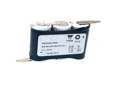 Batteripakke 3618-304, (3,6V - 1,8Ah - R - Fl. +- 4,8)