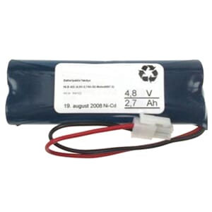 Batteripakke 4827-422, (4,8V-2,7Ah-S2-Plugg 12)