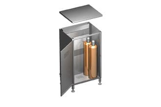 Propanskap for 6 flasker x 33 kg.