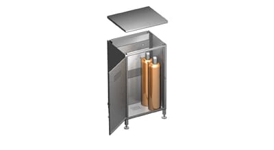 Propanskap for 6 flasker x 33 kg.