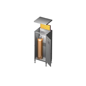 Propanskap for 2 flasker x 33 kg.