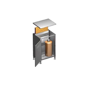 Propanskap for 2 flasker x 17 kg.
