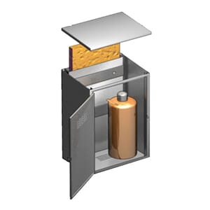 Propanskap for 2 flasker x 11 kg.