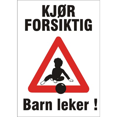 KJØR FORSIKTIG - Barn leker