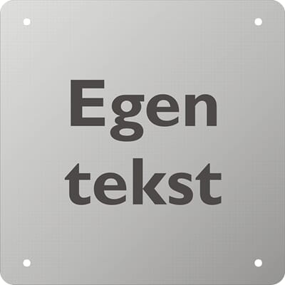 Egen tekst - Eloksert alu