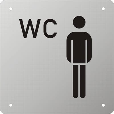 Herretoalett - Eloksert alu