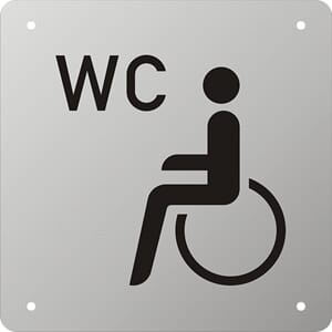 Handicap WC - Eloksert alu