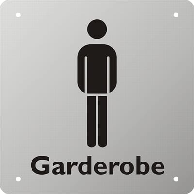 Herregarderobe - Eloksert alu