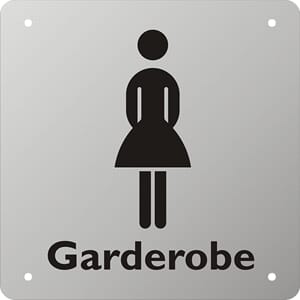 Damegarderobe - Eloksert alu