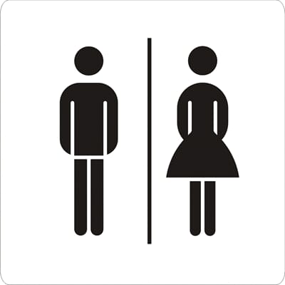 Uni Toalett - Klebe hvit, 9x9 cm.