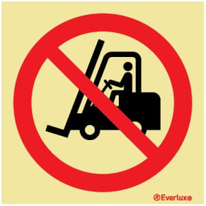 Forbudsskilt - Truck forbudt, 15x15 cm.