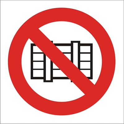 Forbudsskilt - Ikke blokker, 20x20 cm., pvc