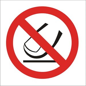 Forbudsskilt - Ikke rør, 20x20 cm., pvc