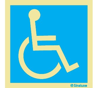Informasjonsskilt - Handicap Toalett, 20x20 cm