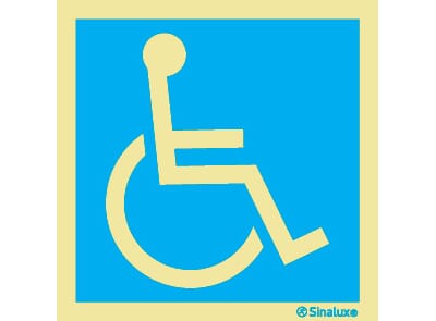 Informasjonsskilt - Handicap Toalett, 20x20 cm