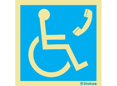 Informasjonsskilt - HC Telefon, 20x20 cm.