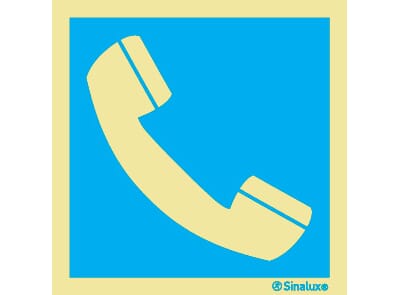 Informasjonsskilt - Telefon, 20x20 cm.
