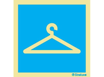 Informasjonsskilt - Garderobe, 20x20 cm.