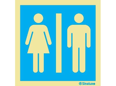 Informasjonsskilt - Toalett uni, 20x20 cm.