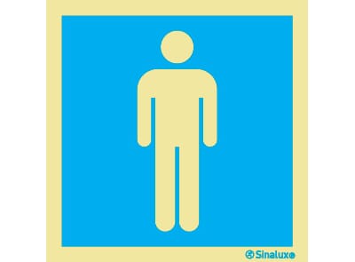 Informasjonsskilt - Toalett Herrer, 20x20 cm.