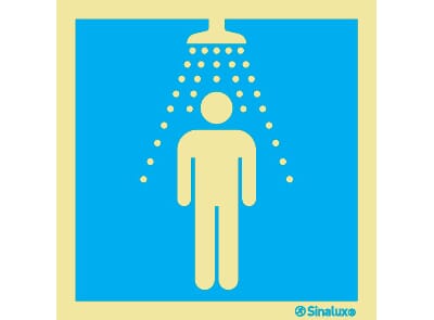 Informasjonsskilt - Dusj herrer, 20x20 cm.