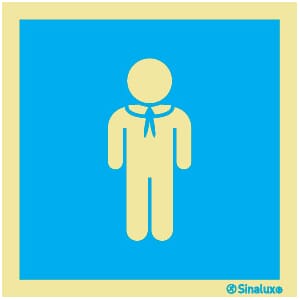 Informasjonsskilt - Barnetoalett Gutter, 20x20 cm.