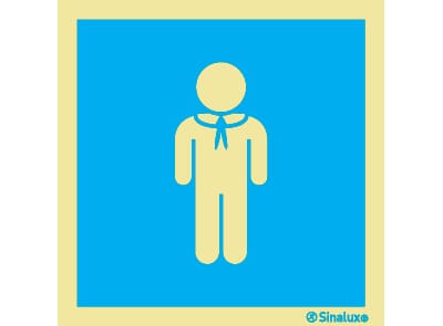 Informasjonsskilt - Barnetoalett Gutter, 20x20 cm.