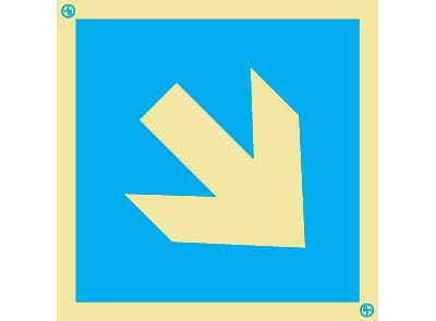 Informasjonsskilt - Pil skrå, 20x20 cm.