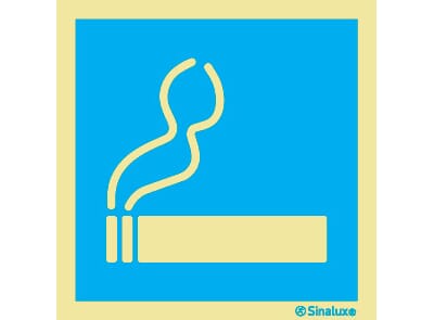 Informasjonsskilt - Røykeområde, 20x20 cm.