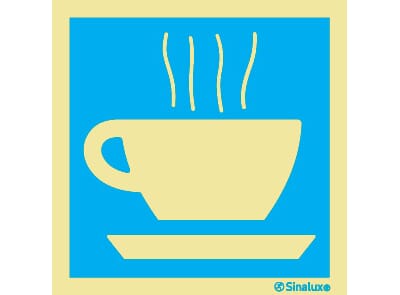 Informasjonsskilt - Kafè område, 20x20 cm.