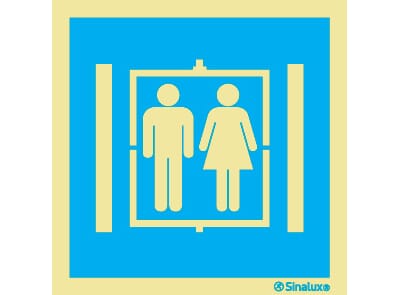 Informasjonsskilt - Heis, 20x20 cm.