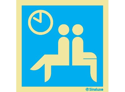 Informasjonsskilt - Venteområde, 20x20 cm.